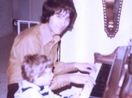 Giving nephew Jeffrey a few pointers at the piano, Beachwood, Ohio, circa 1978 - click to enlarge
