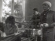 Jamming with Sonny Murray on drums and Jimmy Lyons (not pictured), with Cecil Taylor looking over his shoulder, Woodstock, NY 1980 - click to enlarge